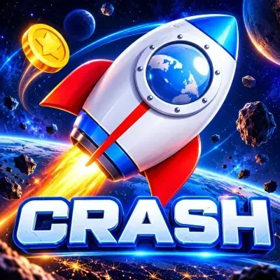 Crash game poster: a glowing multiplier curve racing upward at Yaarwin