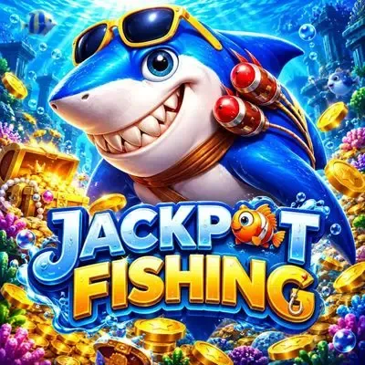 Jackpot Fishing arcade poster: colourful fish and a golden jackpot under the sea at Yaarwin
